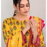qalamkar linen dress by dhagapk