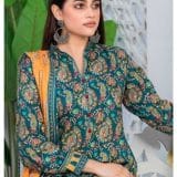 qalamkar linen dress by dhagapk